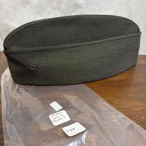 Garrison Cap USMC Military Green Cover Bernard Cap Co Men's 7 3/4 Poly/Wool New
